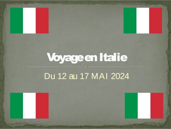 Italie : le programme